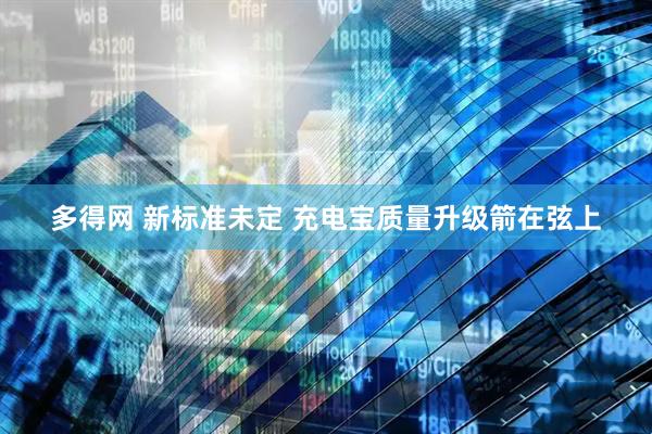 多得网 新标准未定 充电宝质量升级箭在弦上